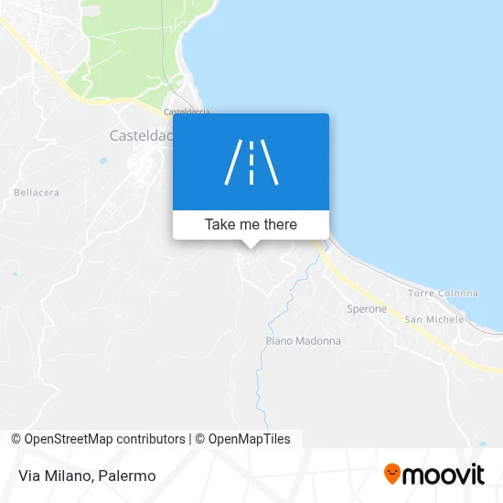 Via Milano map