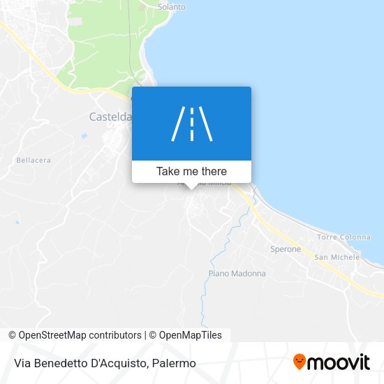 Via Benedetto D'Acquisto map