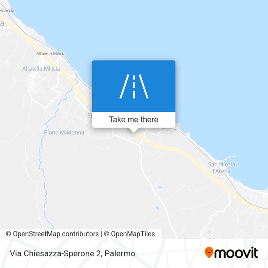 Via Chiesazza-Sperone 2 map