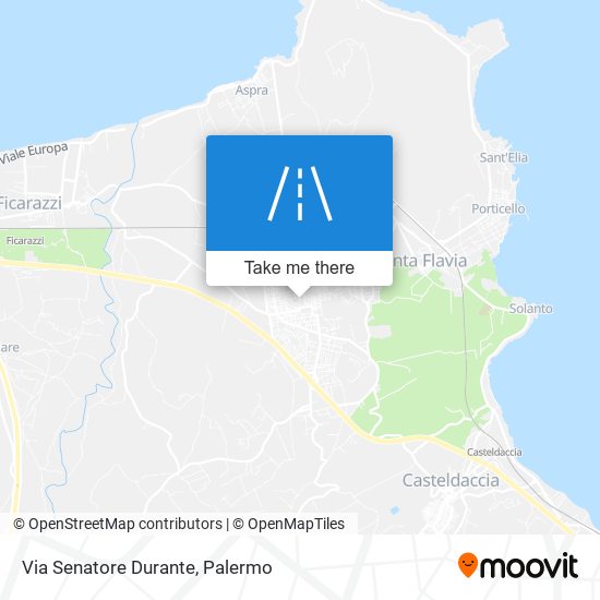 Via Senatore Durante map