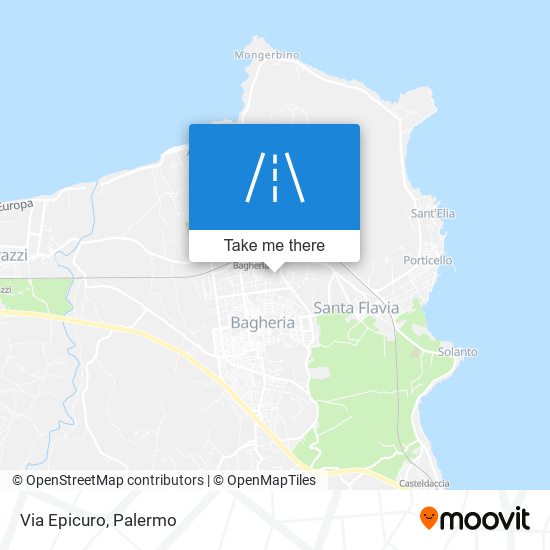 Via Epicuro map