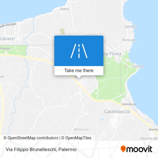 Via Filippo Brunelleschi map
