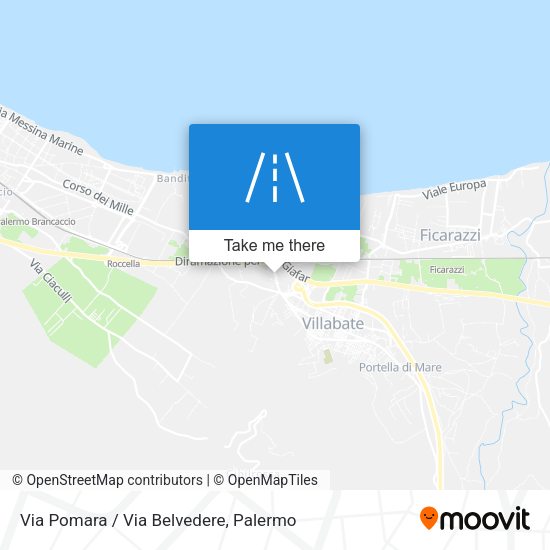 Via Pomara / Via Belvedere map