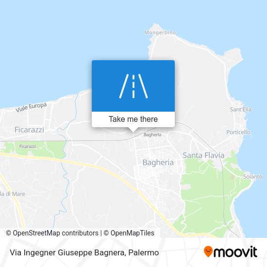 Via Ingegner Giuseppe Bagnera map