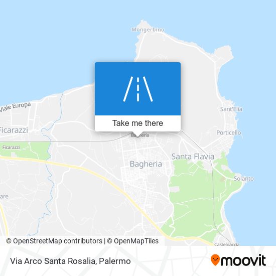 Via Arco Santa Rosalia map