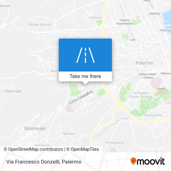 Via Francesco Donzelli map