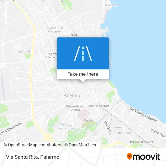 Via Santa Rita map