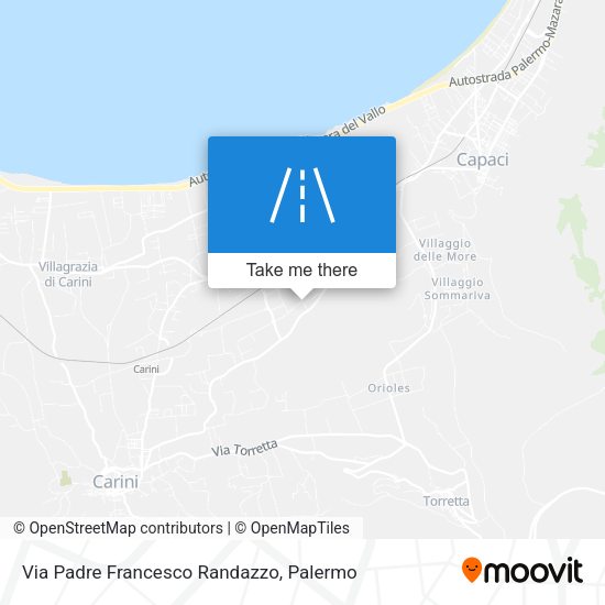 Via Padre Francesco Randazzo map