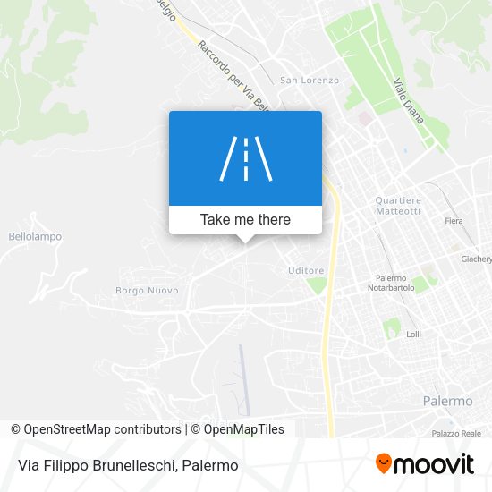 Via Filippo Brunelleschi map