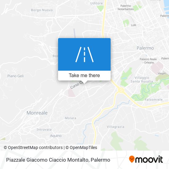 Piazzale Giacomo Ciaccio Montalto map