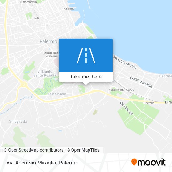 Via Accursio Miraglia map
