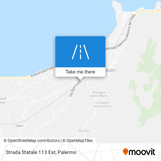 Strada Statale 113 Est map