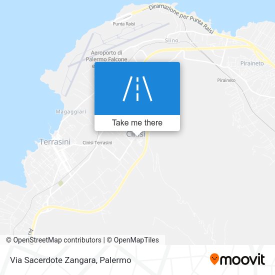 Via Sacerdote Zangara map
