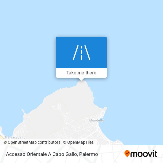 Accesso Orientale A Capo Gallo map