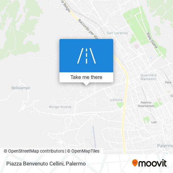 Piazza Benvenuto Cellini map