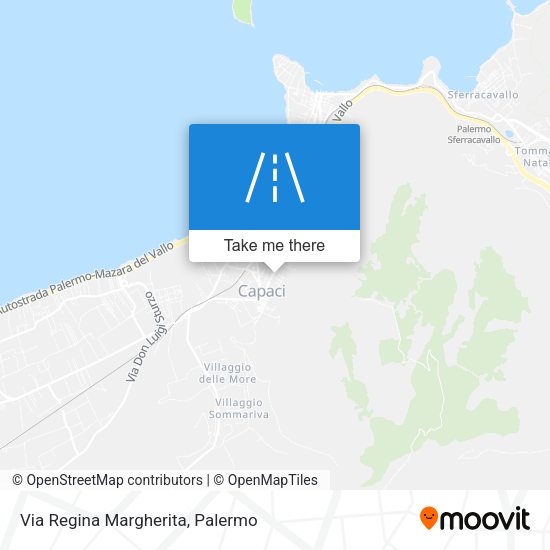 Via Regina Margherita map
