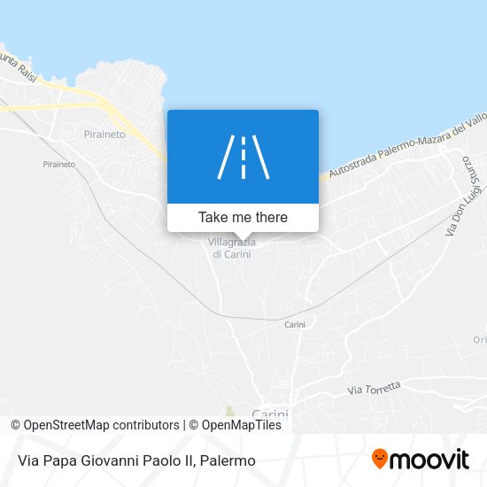 Via Papa Giovanni Paolo II map