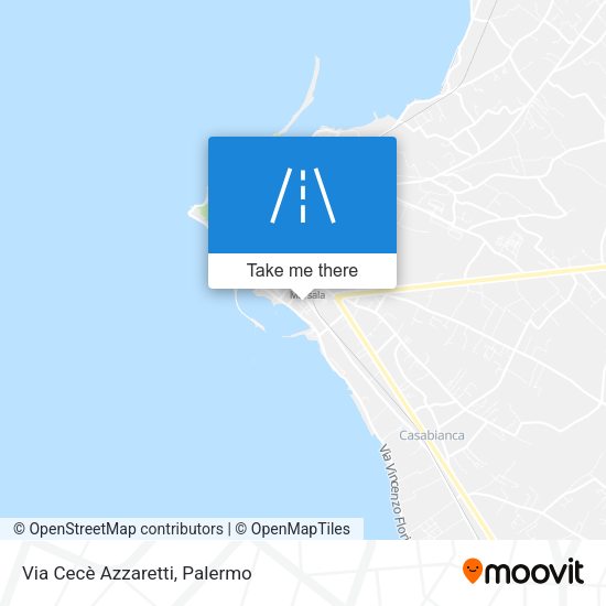 Via Cecè Azzaretti map