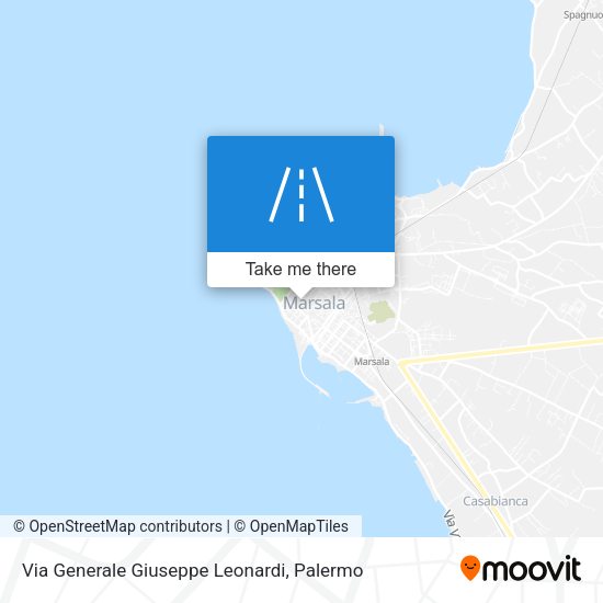 Via Generale Giuseppe Leonardi map