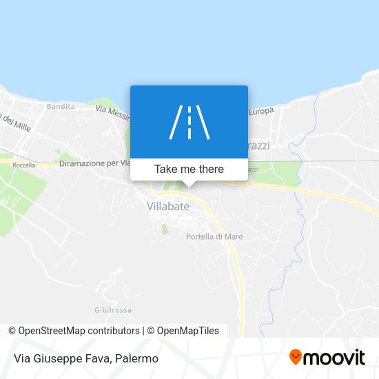 Via Giuseppe Fava map