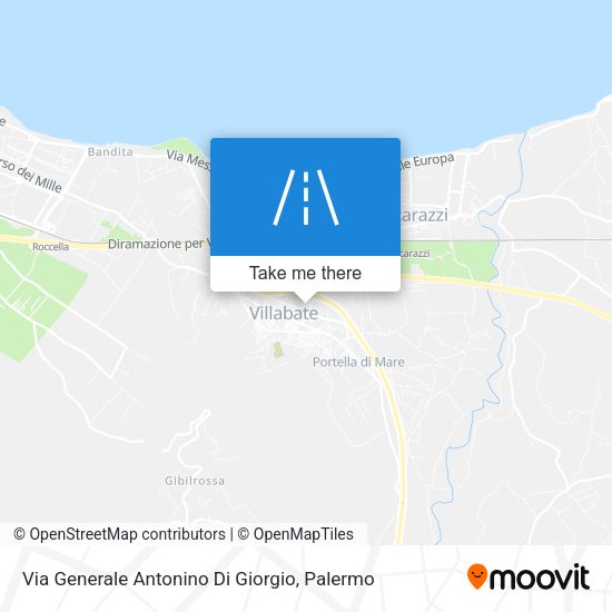 Via Generale Antonino Di Giorgio map