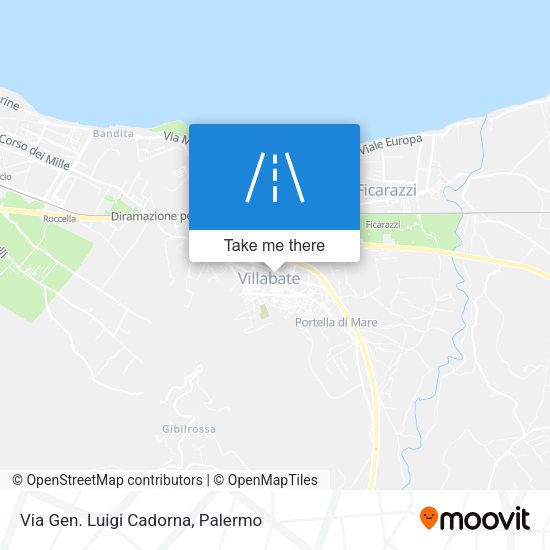 Via Gen. Luigi Cadorna map