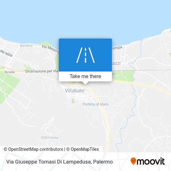 Via Giuseppe Tomasi Di Lampedusa map