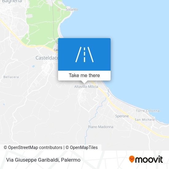 Via Giuseppe Garibaldi map