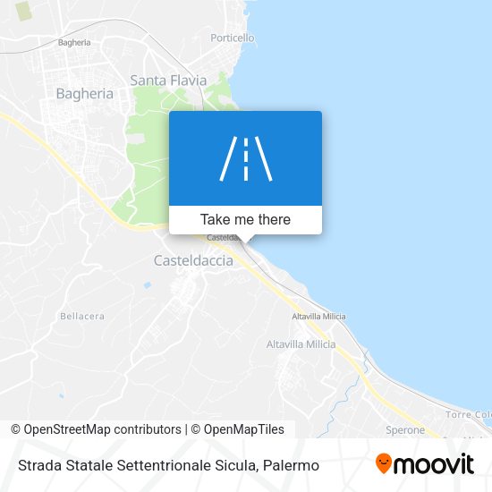 Strada Statale Settentrionale Sicula map