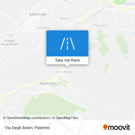 Via Degli Avieri map