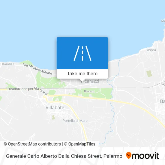 General Carlo Alberto Dalla Chiesa Street map