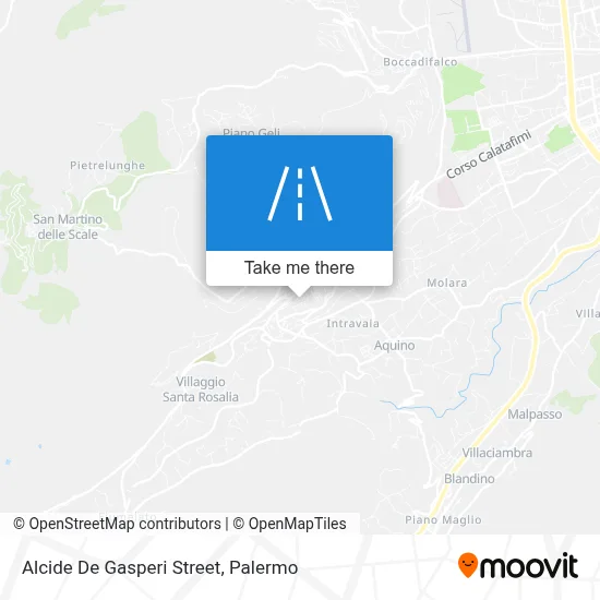 Alcide De Gasperi Street map