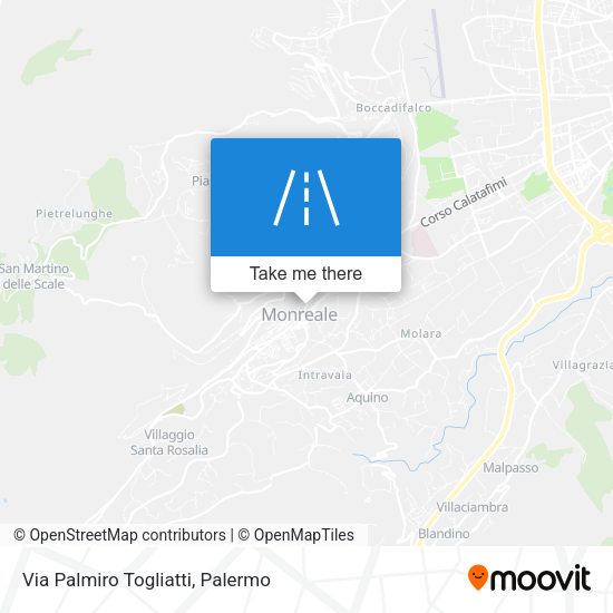 Via Palmiro Togliatti map