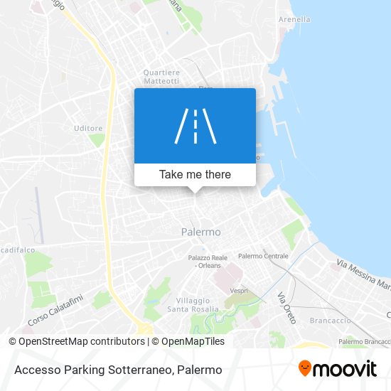 Accesso Parking Sotterraneo map