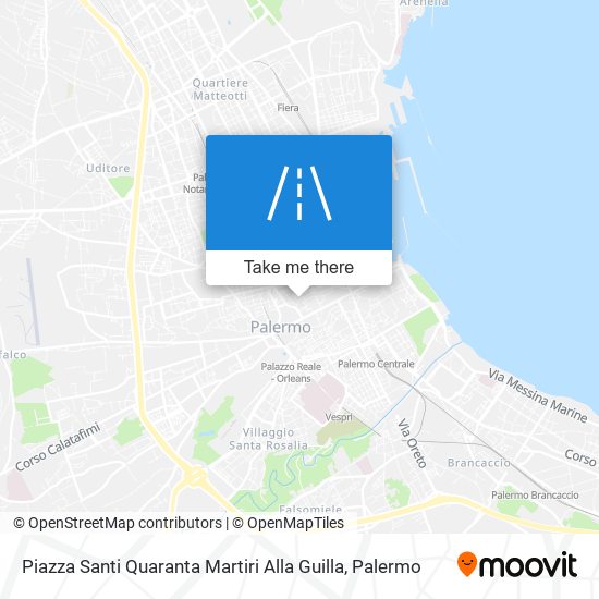 Piazza Santi Quaranta Martiri Alla Guilla map