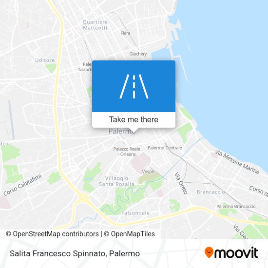 Salita Francesco Spinnato map