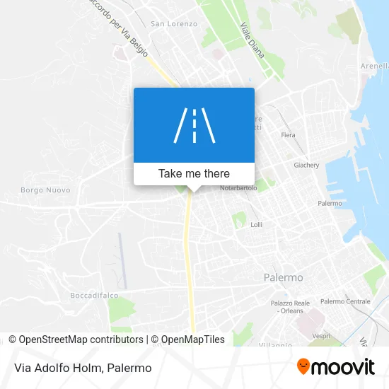 Via Adolfo Holm map