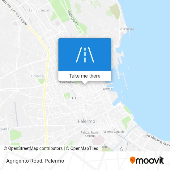 Agrigento Road map