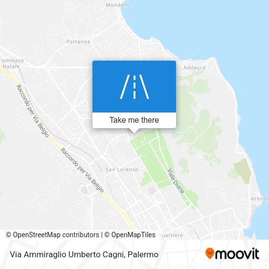 Via Ammiraglio Umberto Cagni map