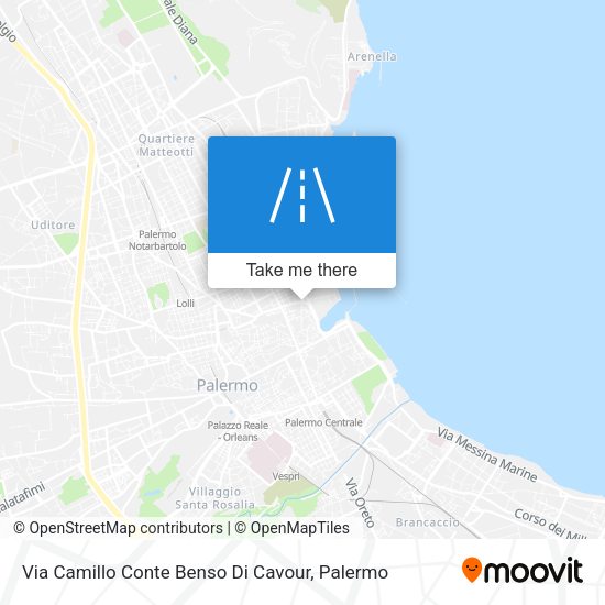 Via Camillo Conte Benso Di Cavour map