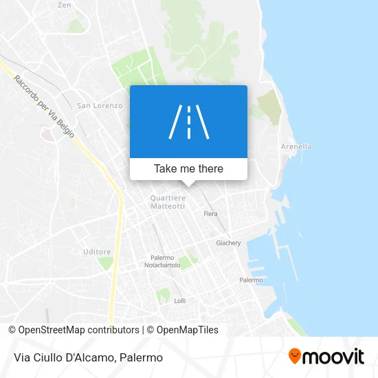 Via Ciullo D'Alcamo map