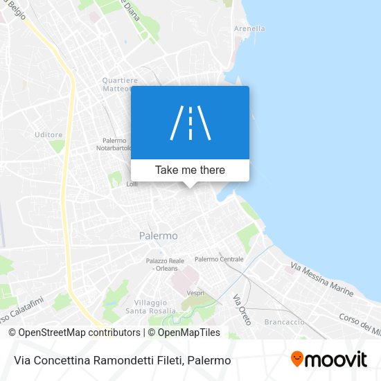 Via Concettina Ramondetti Fileti map