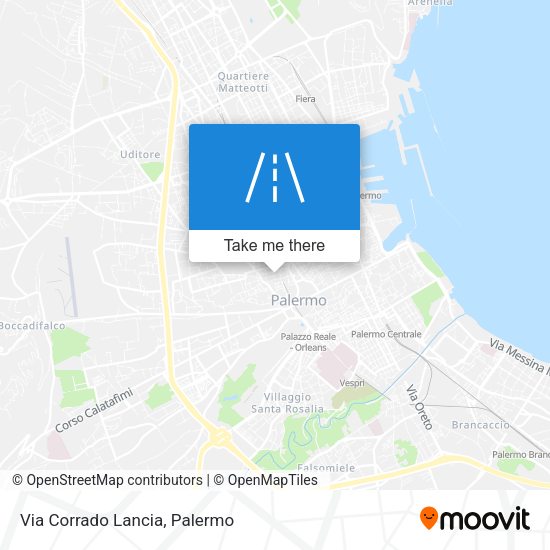 Via Corrado Lancia map