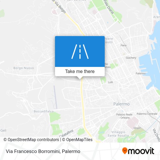 Via Francesco Borromini map