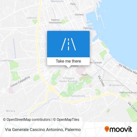 Via Generale Cascino Antonino map