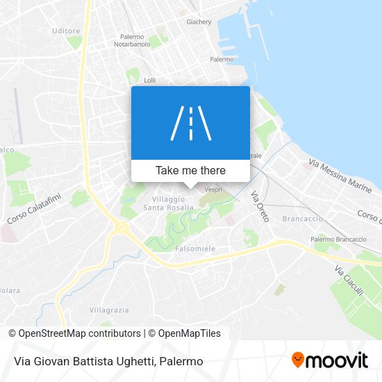 Via Giovan Battista Ughetti map