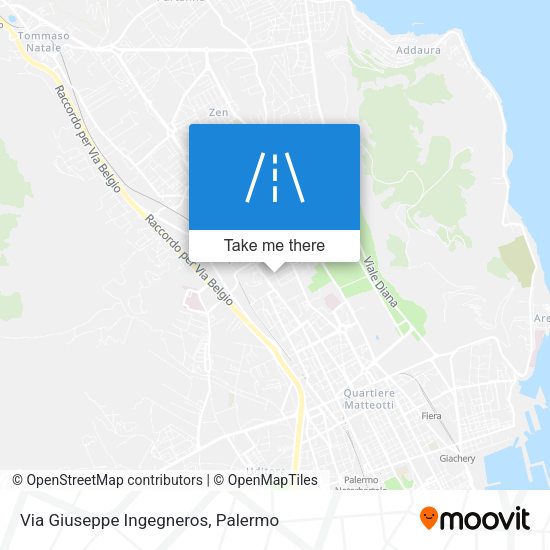 Via Giuseppe Ingegneros map