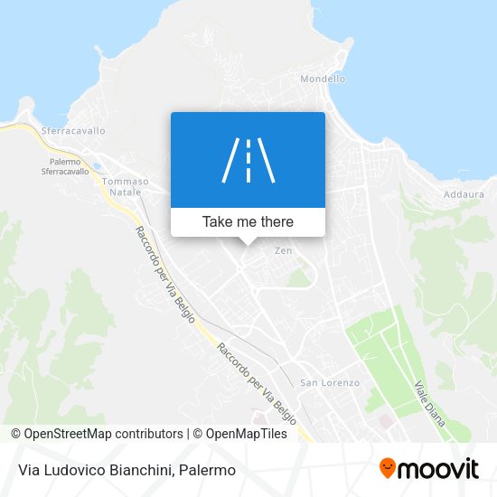 Via Ludovico Bianchini map
