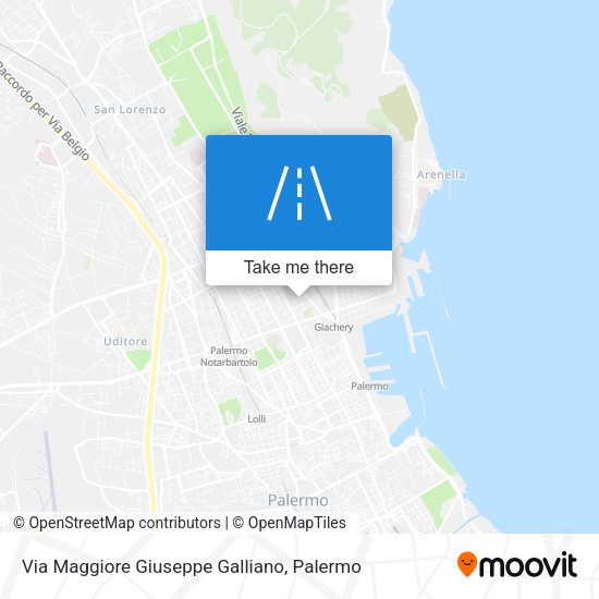 Via Maggiore Giuseppe Galliano map