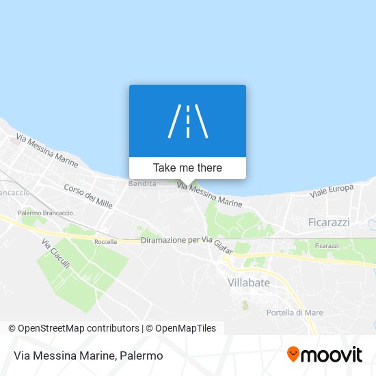 Via Messina Marine map
